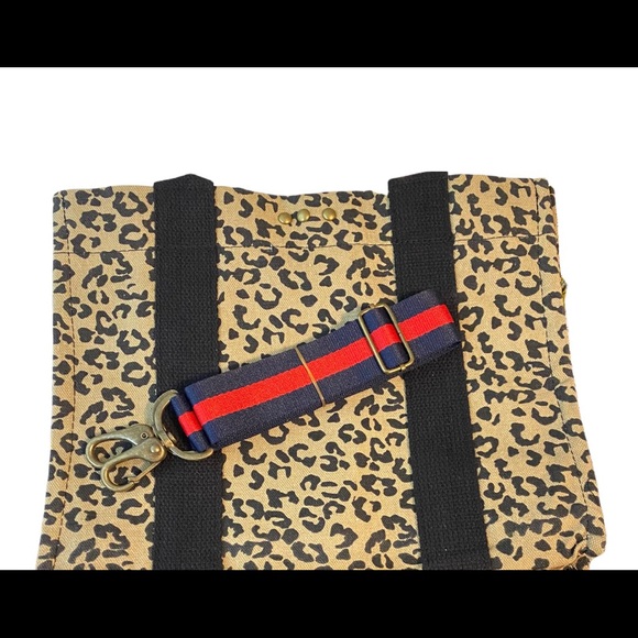 LEOPARD PRINT CANVAS TOTE BAG - Picture 4 of 4